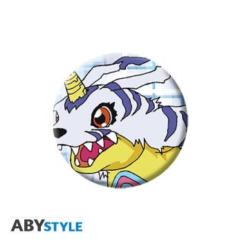 DIGIMON - Abzeichen Pack - Tai und Matt Die beiden Freunde Taichi und Yamato sowie ihr Digimon Agumon und Gabumon sind zusammen auf diesem Digimon-Abzeichen von ABYstyle!